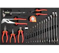 Module d'outils Unior SOS pour chariot à outils rouge, clés à fourche, pinces - 1600SOS22