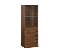 Module dressing décor bois 5 tiroirs 2 étagères NEPAL