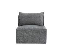 Module droit pour canapé en tissu chiné gris foncé KERRY