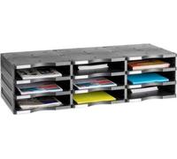 Module durable de tri 9 compartiments 360x900x240 mm couleur noir archive 2000 6533 ne