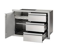Module encastrable 3 tiroirs + 1 porte pour cuisine d'extérieur Napoleon