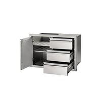 Module encastrable inox 3 tiroirs + 1 porte 100,5 x 59,5 x 70,5 cm -