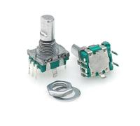 Module encodeur Encodeur Rotatif EC11 W, 20 Positions, 360 Degrés, Bouton-poussoir, Poignée À 5 Broches, Longue 15/20MM, 5 Pièces(15mm Half handle)