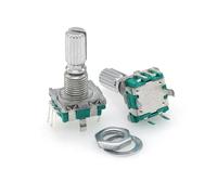 Module encodeur Encodeur Rotatif EC11 W, 20 Positions, 360 Degrés, Bouton-poussoir, Poignée À 5 Broches, Longue 15/20MM, 5 Pièces(20MM Plum handle)