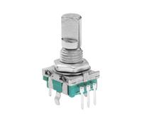 Module encodeur Encodeur Rotatif EC11 W, 20 Positions, 360 Degrés, Bouton-poussoir, Poignée À 5 Broches, Longue 15/20MM, 5 Pièces(G 15mm Half handle)