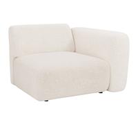 Module fauteuil d'angle droit en tissu bouclette blanc POGNI de Maison Céphy