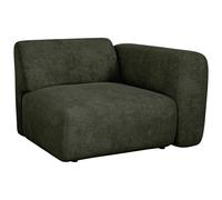 Module fauteuil d'angle droit en tissu vert POGNI de Maison Céphy