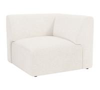 Module fauteuil d'angle en tissu bouclette blanc POGNI de Maison Céphy