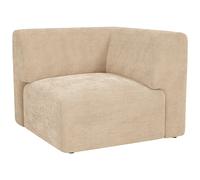 Module fauteuil d'angle en velours côtelé fines côtes beige POGNI de Maison Céphy