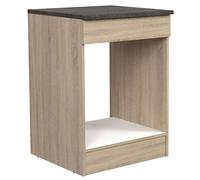 Module inférieur four 60 cm Arko cuisine style moderne couleur chêne rugueux et noir 60 x 86 x 60 cm