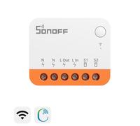Module Interrupteur Connecté Wi-Fi - SONOFF - Ultra-Compact 10 A, Relais Détaché, eWeLink-Remote, Alexa et Google Assistant - MINIR4