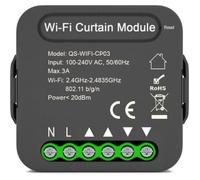 Module Interrupteur Volet Roulant Connecté WiFi - Noir - Contrôle Manuel ou Vocal - IP20 - SILUMEN