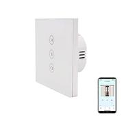 Module Interrupteur Volet Roulant Zigbee 3.0, Panneau Tactile en Verre, Nécessite un Hub Zigbee, Commande Vocale (Alexa/Google), Programmation Horaire, Blanc