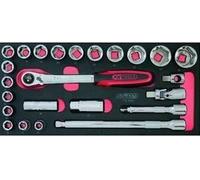 Module - KS TOOLS - 713.1024 - Module complet de douilles et accessoires - 1/2 - 24 pièces