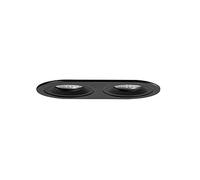 Module LED ovale 2 ampoules IP20 max 14 W sans BG Noir structuré