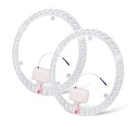 Module LED Ronde 36W, Pack de 2 Panneaux avec Support Magnétique, Retrofit Rond Source Lumineuse, Blanc Froid 6000K, pour Plafonniers Remplacement Fluorescente