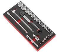 Facom Module mousse MODMS1A – Jeu de clés à douille 1/2'' 6 pans métriques 23 pièces