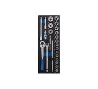 Module mousse + PP 23 pièces douilles 3/8" et accessoires