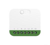 Module pour Smart Home WiFi 2 Voies 16A Ultra-Mince Module pour | 2 canaux indépendants, 16A max, contrôle individuel, économie d'espace, montage boîte standard