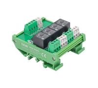 Module relais 4 canaux 1 SPDT Montage sur rail DIN Interface relais 24V DC/AC(FY-T734-24VACDC)