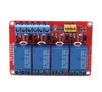 Module Relais 4 Canaux 5V/12V/24V, Carte Optocoupleur avec Déclencheur Haut/Bas, Haute Fiabilité pour Domotique, Robotique, Arduino, DIY