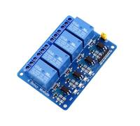 Module Relais, 5V DC 4 Canaux avec Optocoupleur, Module de Relais 4 Canaux pour Mega 2560 1280, DSP, ARM, PIC, AVR, STM32, Compatible avec Microcontrôleur pour Domotique et Automatisation Industrielle