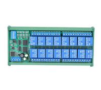 Module Relais 6 Canaux 12V DC, Extension PLC DIN Rail, Contrôle à Distance RTU pour Domotique Industrielle - Facile à Installer, Polyvalent et Fiable (R4D3B16-R avec boîtier pour rail DIN)