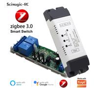 Module relais intelligent Zigbee 1, 2 ou 4 canaux, télécommande 12V 24V 220V, contact sec pour éclairage, moteur, garage, compatible Tuya Alexa