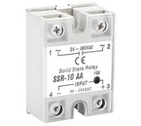 Module Relais Statique SSR-10 AA 10A, Module Relais, Entrée AC-AC SSR Sortie 90-250V AC 24-480V AC, pour Panneaux de Contrôle Industriels Automatisés
