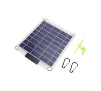Module solaire bifacal avec 2 ports USB et ventilateur, monocristallin/polycristallin, léger et portable pour le camping, la randonnée et les activités de plein air, design résistant aux intempéries