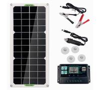 Module solaire de 30 W, chargeur 12 V avec régulateur de 100 A, portable
