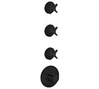 Module thermostatique AXOR hansgrohe One 48713670 encastré, 3 Verbraucher , avec poignée transversale, noir mat