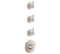 Module thermostatique encastré hansgrohe AXOR One 48723800, 3 sorties, avec poignée à levier, finition inox