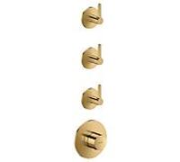 Hansgrohe Module thermostatique encastré AXOR One 48723990 – 3 sorties avec levier, or poli