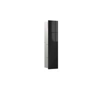 Module WC emco asis pure, montage encastré, charnière de porte à droite, façade en verre sur toute la longueur, 730x170mm, avec compartiment pour rouleau de réserve, 975527511, Couleur: Noir