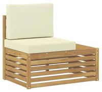 Modules de canapé d'angle d'extérieur vidaXL, blanc et crème, 91 x 63 x 73 cm