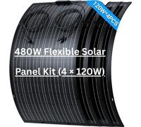 Modules solaires, conception flexible, haute efficacité, 120 W * 4