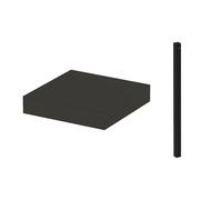 Modulo comptoir d'angle avec plateau et cornière gris cargo ENO
