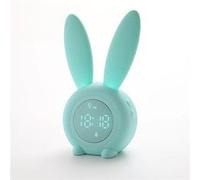 Moe lapin lumière de nuit chronomètre en silicone induction petit réveil son horloge de chronométrage veilleuse-vert vert G