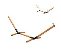 MOE UHANE® Support pour hamac en bois, cadre pour le jardin et l'intérieur, montage rapide sans vis ni outils, assemblage de bois naturel et de métal