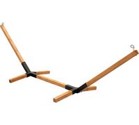 MOE UHANE® Support pour hamac en bois, cadre pour le jardin et l'intérieur, montage rapide sans vis ni outils, assemblage de bois naturel et de métal, compact