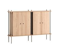 MOEBE Armoire Shelving System Cabinet Chêne-warm grey. 163×115×35 cm. S.115.2.E