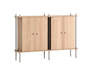 MOEBE Armoire Shelving System Cabinet Chêne-warm grey. 163×115×35 cm. S.115.2.E