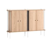 MOEBE Armoire Shelving System Cabinet Chêne-white. 163x115x35 cm. S.115.2.E
