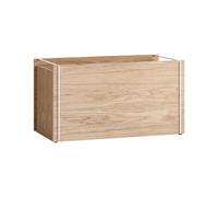 MOEBE Boîte de rangement en chêne 33x60 cm Bois. blanc