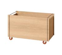 MOEBE Boîte de rangement Moebe Chêne huilé-acier inoxydable. avec roulettes. 33x60x31 cm