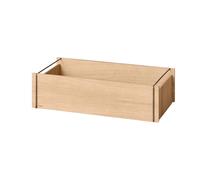 MOEBE Boîte de rangement Moebe Chêne huilé-acier inoxydable. low. 16.5x60x31 cm