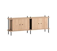 MOEBE Buffet Shelving System Chêne-black. 163x65x35 cm. S.65.2.D