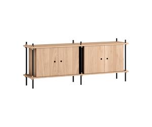 MOEBE Buffet Shelving System Chêne-black. 163x65x35 cm. S.65.2.D