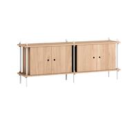 MOEBE Buffet Shelving System Chêne-white. 163x65x35 cm. S.65.2.D